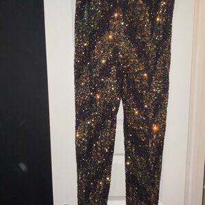 L'ATISTE Black Sequin Evening Top